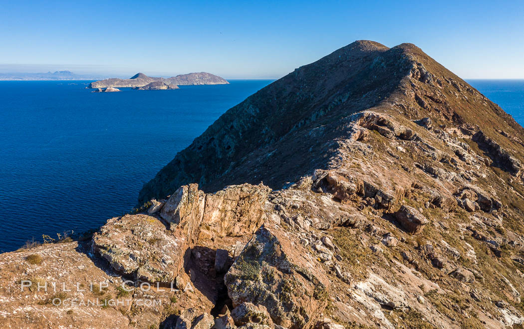 Summit Ridge of North Coronado Island, Baja California, Mexico., natural history stock photograph, photo id 36516