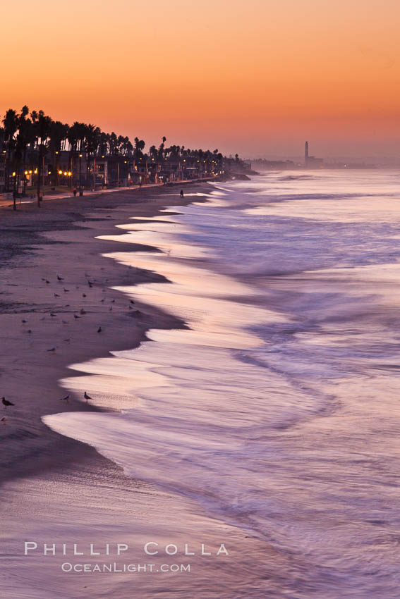 Sunrise on the coast of Oceanside California. USA, natural history stock photograph, photo id 27229
