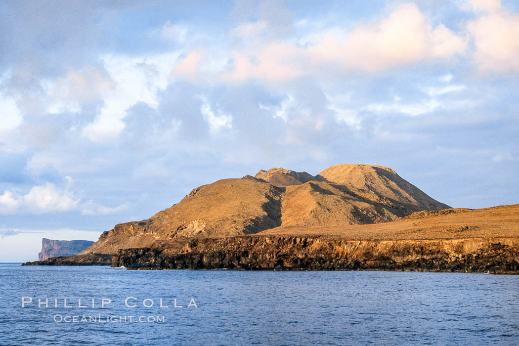 Sunrise on morros near south end of Guadalupe Island. Guadalupe Island (Isla Guadalupe), Baja California, Mexico, natural history stock photograph, photo id 03706