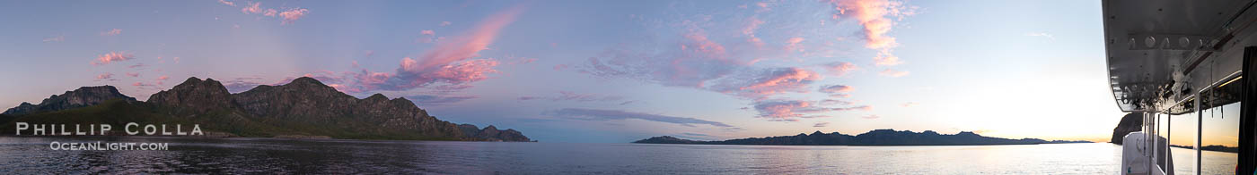Sunrise near San Evaristo, Sea of Cortez., natural history stock photograph, photo id 32420