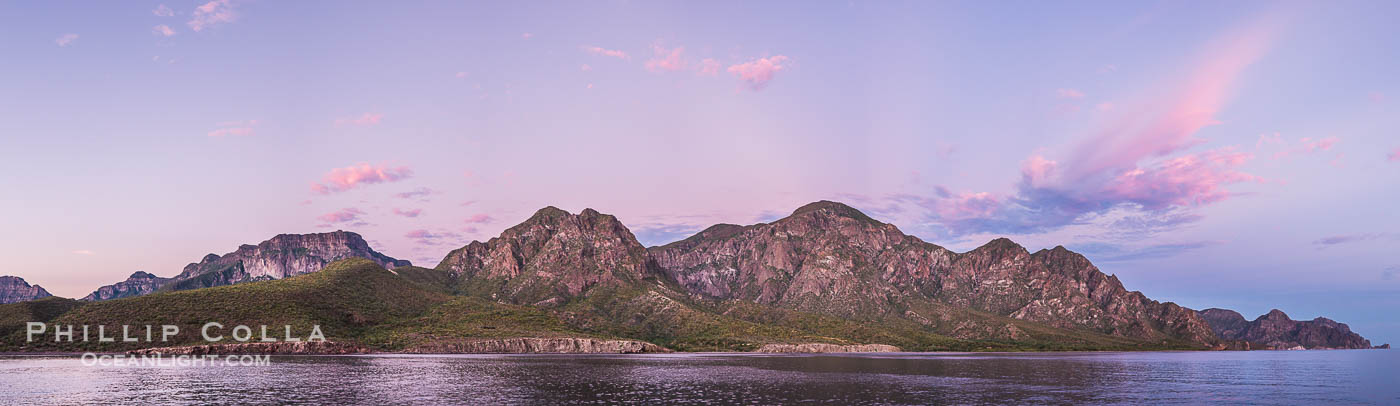 Sunrise near San Evaristo, Sea of Cortez., natural history stock photograph, photo id 32419