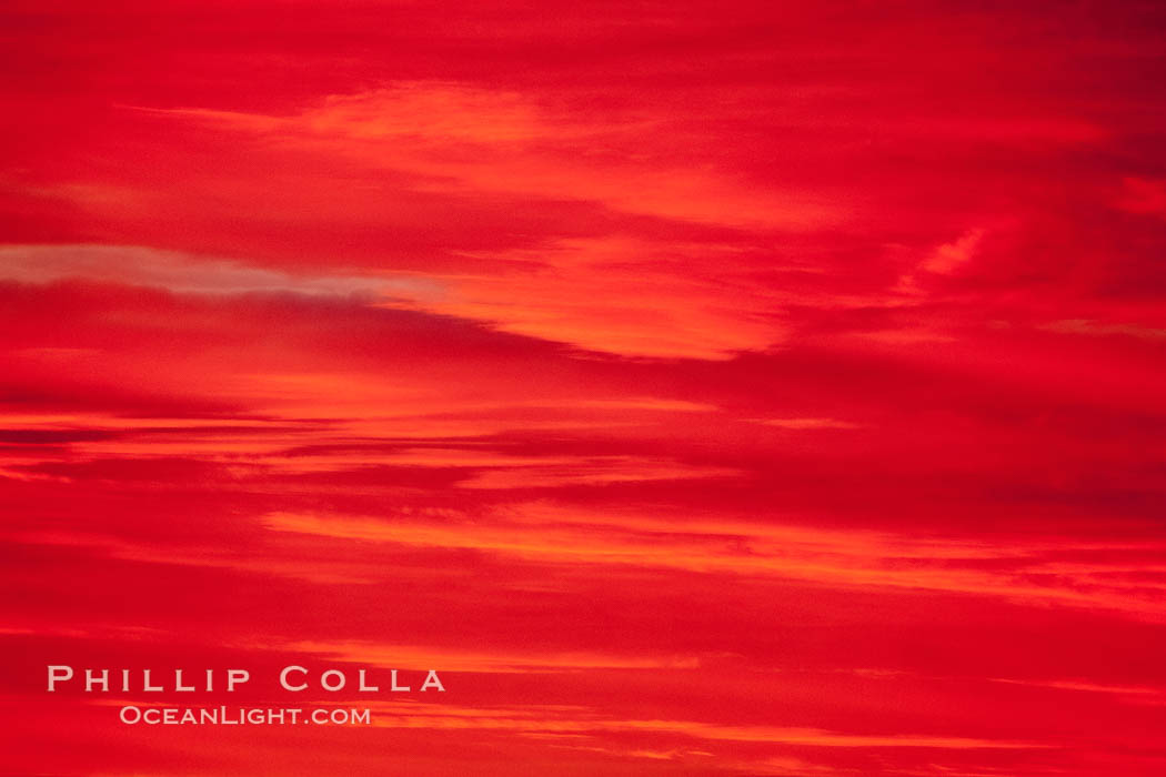 Sunset clouds, detail and colors, at sea on the open ocean between the Falkland Islands and South Georgia Island. Southern Ocean, natural history stock photograph, photo id 24094