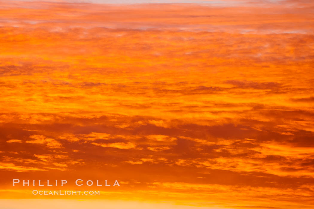 Sunset clouds, detail and colors, at sea on the open ocean between the Falkland Islands and South Georgia Island. Southern Ocean, natural history stock photograph, photo id 24180