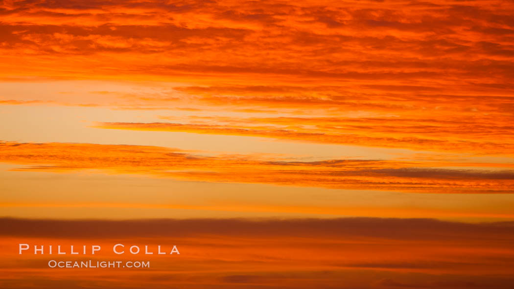 Sunset clouds, detail and colors, at sea on the open ocean between the Falkland Islands and South Georgia Island. Southern Ocean, natural history stock photograph, photo id 24177