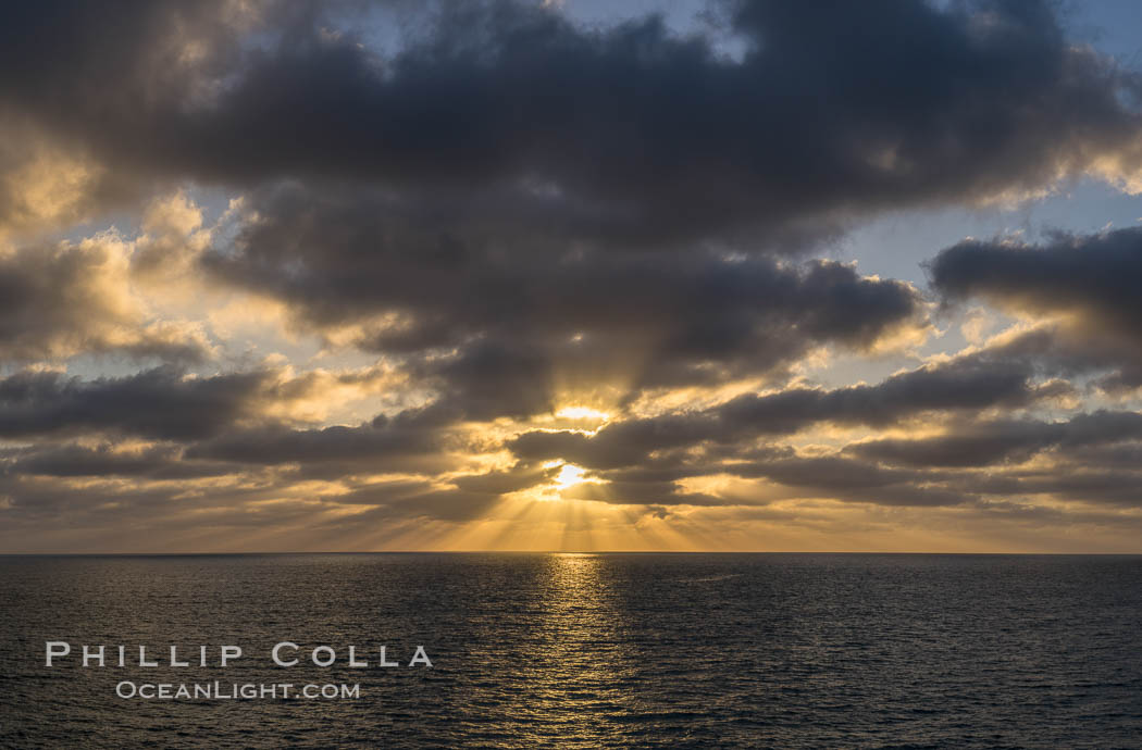 Sunset over the Pacific, viewed from Oceanside Pier. California, USA, natural history stock photograph, photo id 29125