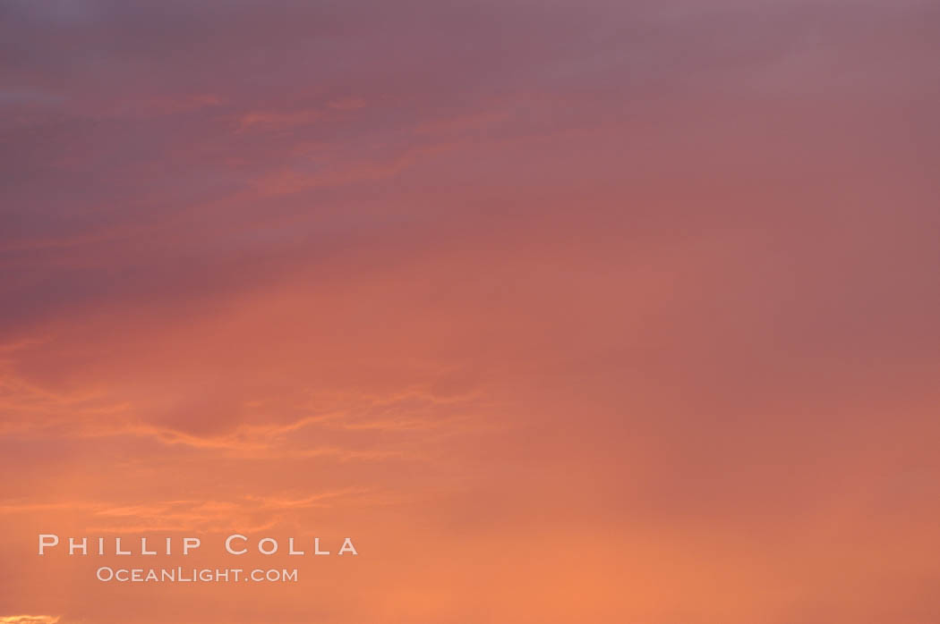 Cloud formations at sunset., natural history stock photograph, photo id 07474