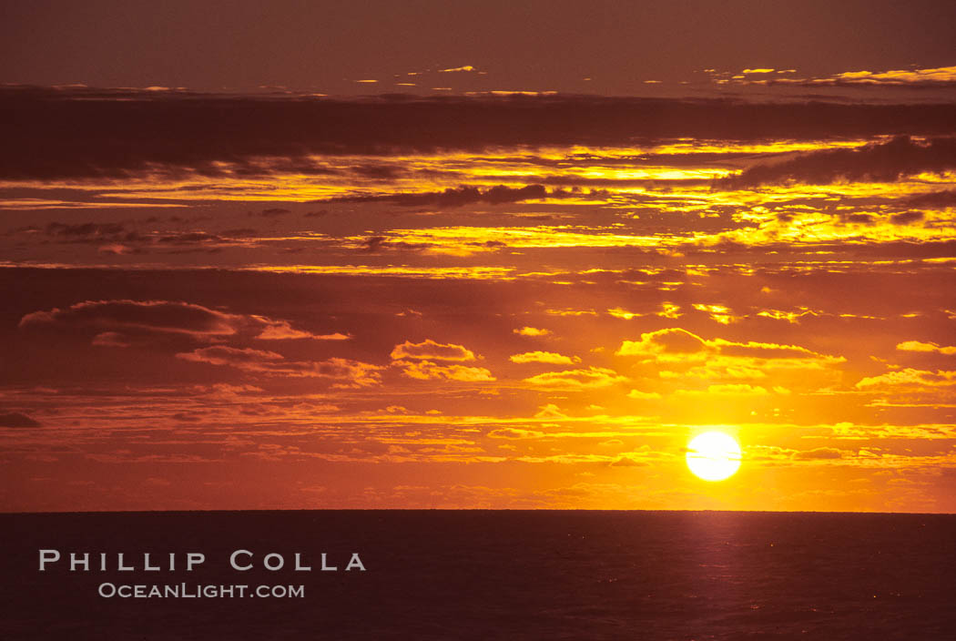 Clouds at sunset, rich warm colors and patterns. Maui, Hawaii, USA, natural history stock photograph, photo id 18517