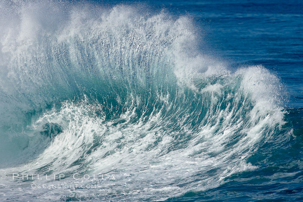 Wave and backwash spray. La Jolla, California, USA, natural history stock photograph, photo id 18286