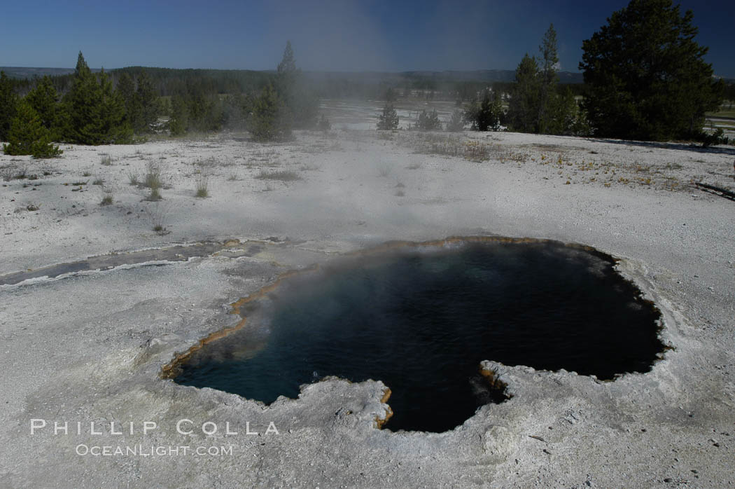 Surprise Pool Spring along Firehole Lake Drive. Lower Geyser Basin, Yellowstone National Park, Wyoming, USA, natural history stock photograph, photo id 07247