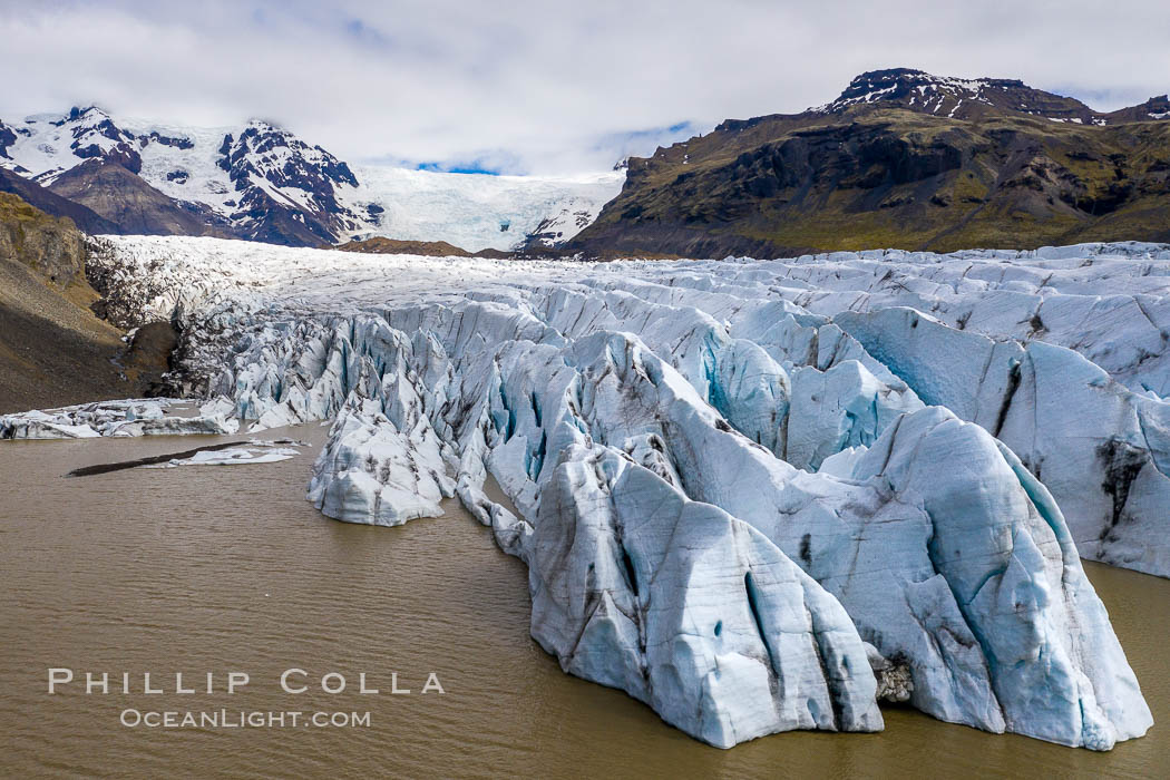 Svinafellsjokull Glacier and Lagoon, Iceland., natural history stock photograph, photo id 35722