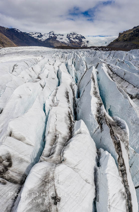 Svinafellsjokull Glacier and Lagoon, Iceland., natural history stock photograph, photo id 35732