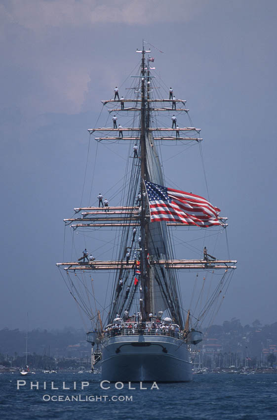 Tall ship, San Diego Harbor. California, USA, natural history stock photograph, photo id 05637