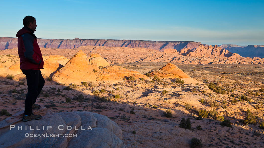 Teepee rocks with the Vermillion Cliffs in the distance. Page, Arizona, USA, natural history stock photograph, photo id 26673