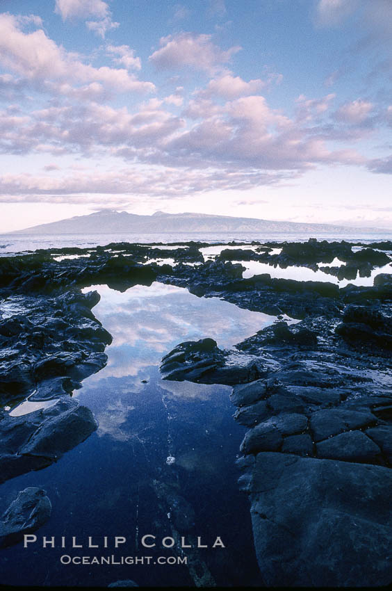 Tidepools and Molokai from west Maui. Hawaii, USA, natural history stock photograph, photo id 05603