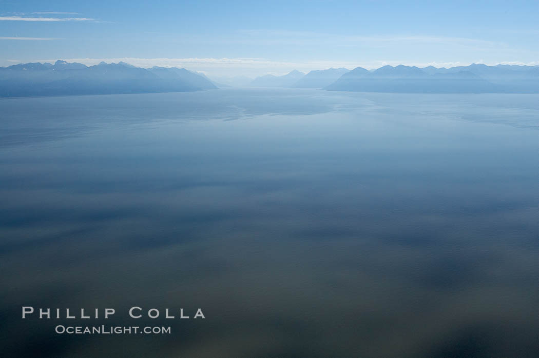 Sunlight dapples Cook Inlet with Turnagain Arm in the distance. Alaska, USA, natural history stock photograph, photo id 19090