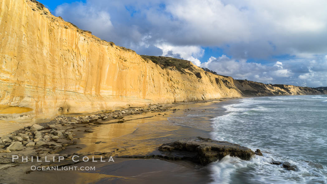 Torrey Pines cliffs. Torrey Pines State Reserve, San Diego, California, USA, natural history stock photograph, photo id 29134