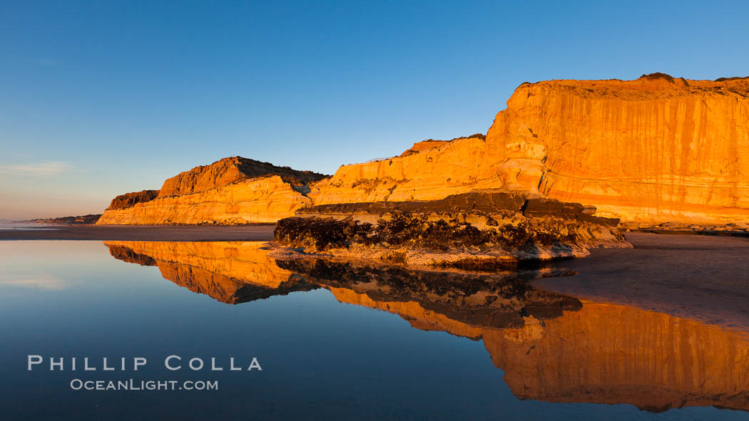 Torrey Pines State Beach, sandstone cliffs rise above the beach at Torrey Pines State Reserve. San Diego, California, USA, natural history stock photograph, photo id 27249