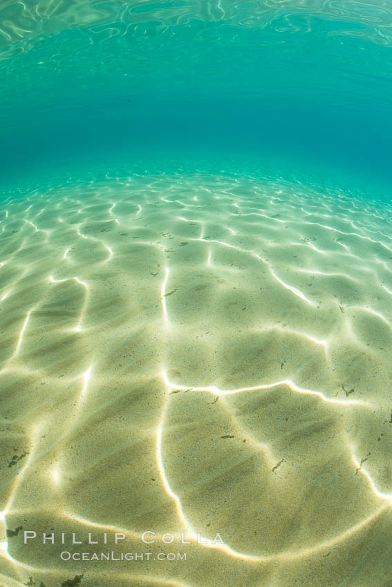 Underwater Light and Sand, Lake Tahoe, Nevada. USA, natural history stock photograph, photo id 32360