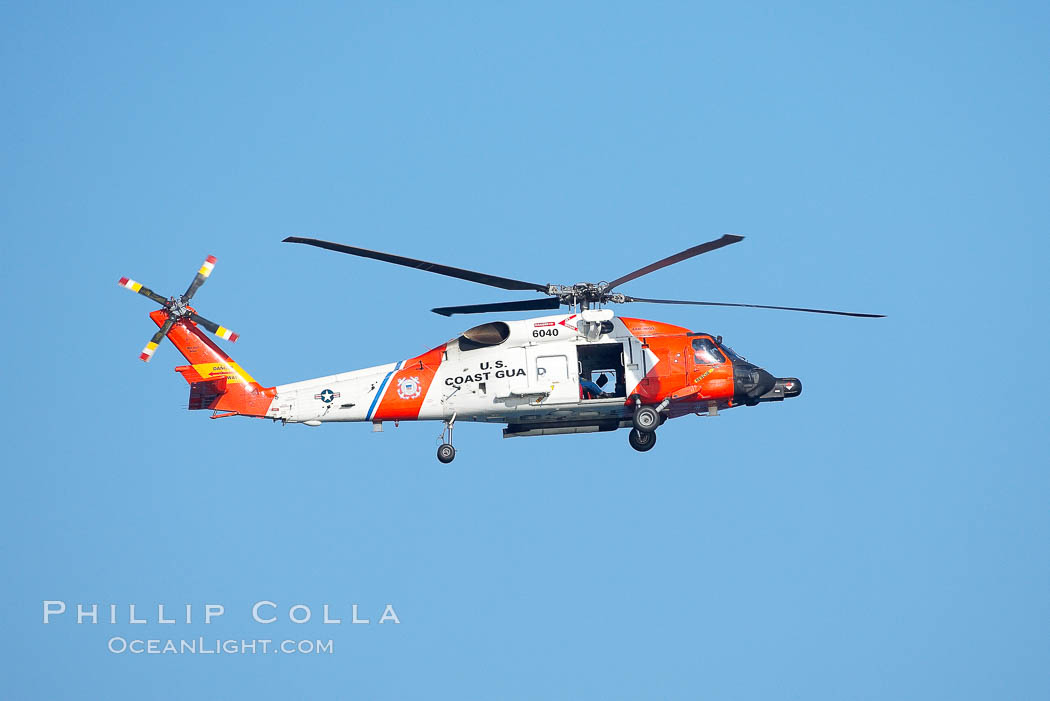 Photo of United States Coast Guard HH60 Jayhawk helicopter in flight