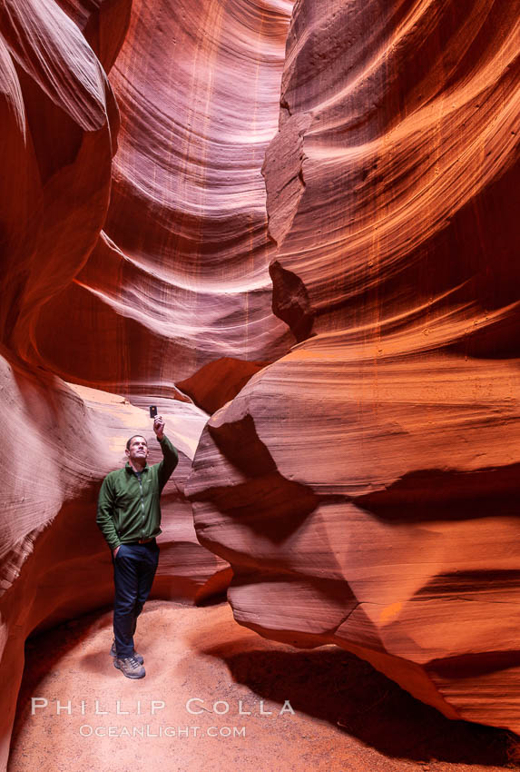 Upper Antelope Canyon slot canyon. Navajo Tribal Lands, Page, Arizona, USA, natural history stock photograph, photo id 26642