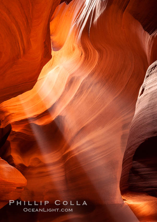 Upper Antelope Canyon slot canyon. Navajo Tribal Lands, Page, Arizona, USA, natural history stock photograph, photo id 26624