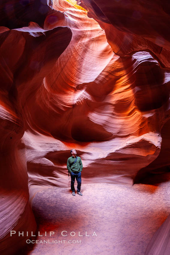 Upper Antelope Canyon slot canyon. Navajo Tribal Lands, Page, Arizona, USA, natural history stock photograph, photo id 26672