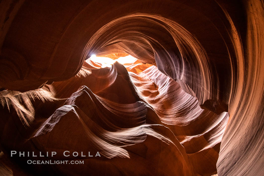 Upper Antelope Canyon, a spectacular slot canyon near Page, Arizona. Navajo Tribal Lands, USA, natural history stock photograph, photo id 36046