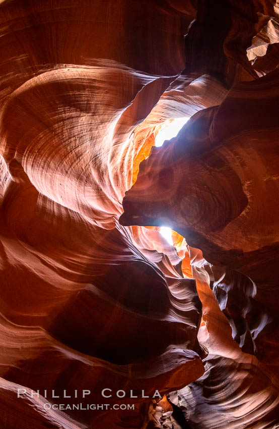 Upper Antelope Canyon, a spectacular slot canyon near Page, Arizona. Navajo Tribal Lands, USA, natural history stock photograph, photo id 36044