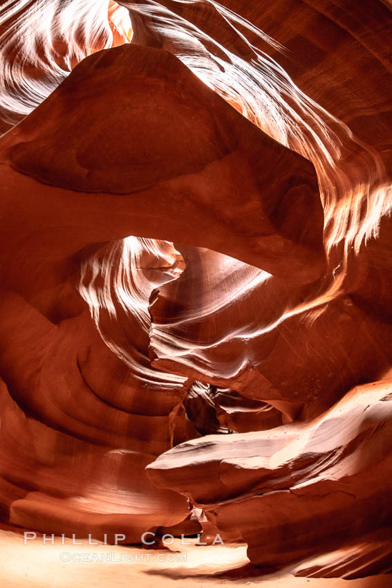 Upper Antelope Canyon, a spectacular slot canyon near Page, Arizona. Navajo Tribal Lands, USA, natural history stock photograph, photo id 36047