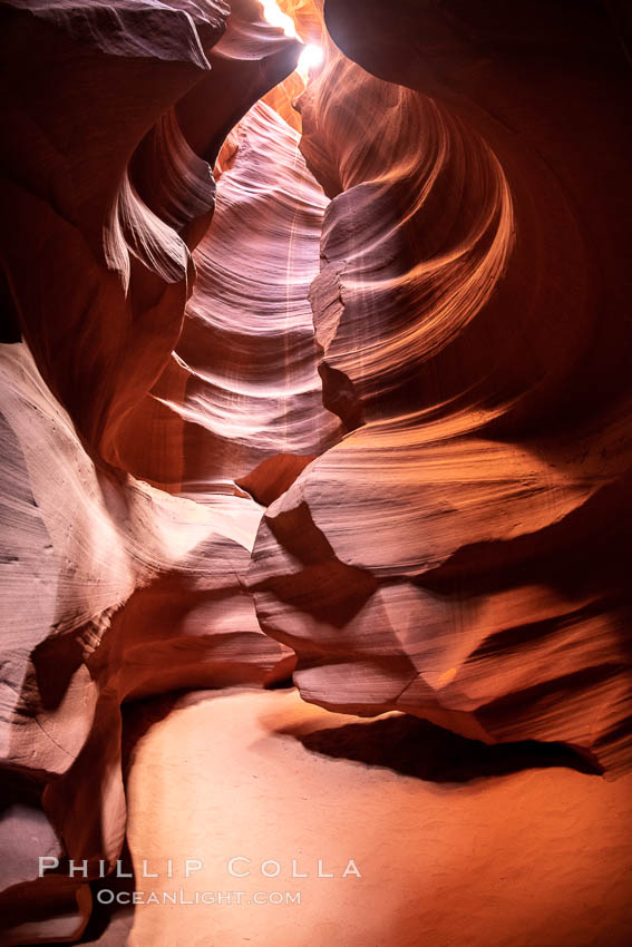 Upper Antelope Canyon, a spectacular slot canyon near Page, Arizona. Navajo Tribal Lands, USA, natural history stock photograph, photo id 36045