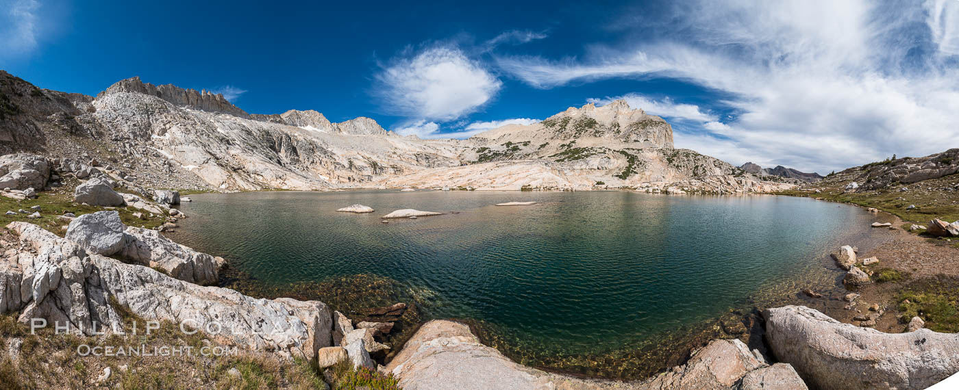 Upper Conness Lake, Panorama, Hoover Wilderness. Conness Lakes Basin, California, USA, natural history stock photograph, photo id 31064