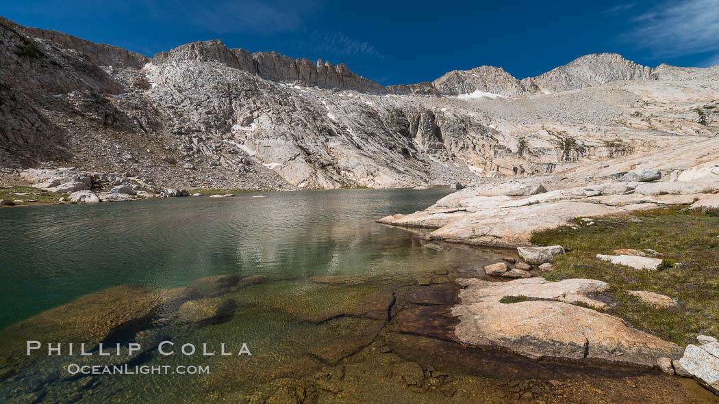 Mount Conness (12589') and Upper Conness Lake, Twenty Lakes Basin, Hoover Wilderness. Conness Lakes Basin, California, USA, natural history stock photograph, photo id 31063