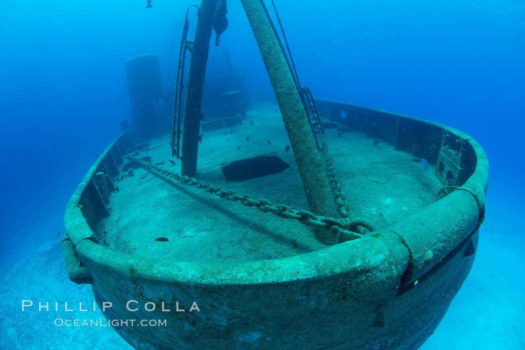 USS Kittiwake wreck, sunk off Seven Mile Beach on Grand Cayman Island to form an underwater marine park and dive attraction. Cayman Islands, natural history stock photograph, photo id 32142