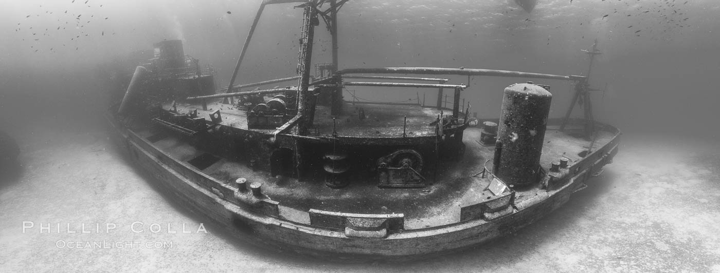 USS Kittiwake wreck, sunk off Seven Mile Beach on Grand Cayman Island to form an underwater marine park and dive attraction., natural history stock photograph, photo id 32143