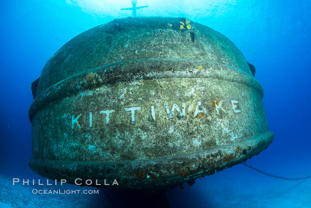 USS Kittiwake wreck, sunk off Seven Mile Beach on Grand Cayman Island to form an underwater marine park and dive attraction. Cayman Islands, natural history stock photograph, photo id 32141