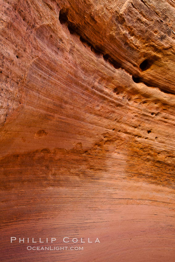 Striated sandstone formations, layers showing eons of geologic history. Valley of Fire State Park, Nevada, USA, natural history stock photograph, photo id 26508