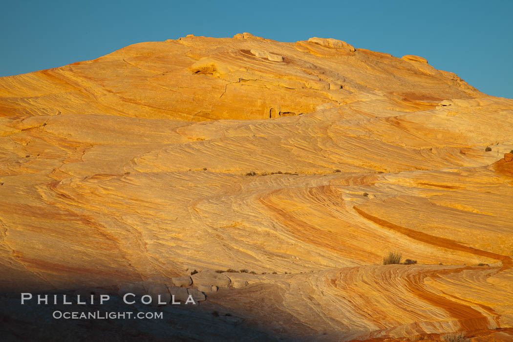 Striated sandstone formations, layers showing eons of geologic history. Valley of Fire State Park, Nevada, USA, natural history stock photograph, photo id 26485