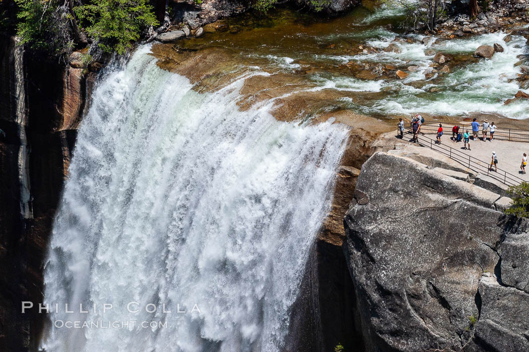 Vernal Falls and Merced River in spring, heavy flow due to snow melt in the high country above Yosemite Valley. Yosemite National Park, California, USA, natural history stock photograph, photo id 09195