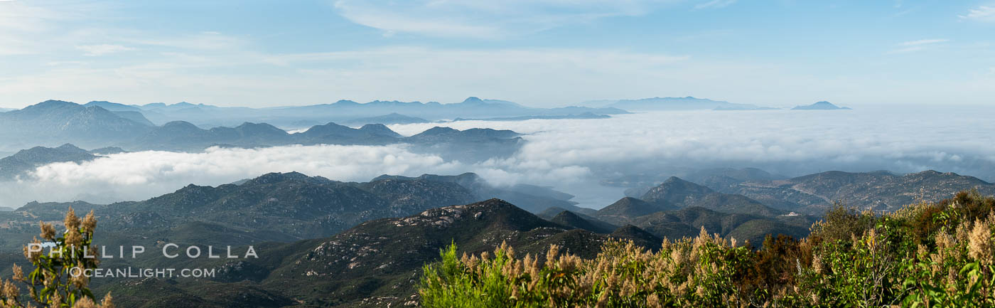 View from Iron Mountain, over Poway and San Diego. California, USA, natural history stock photograph, photo id 35810