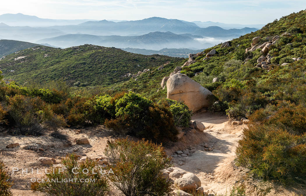 View from Iron Mountain, over Poway and San Diego. California, USA, natural history stock photograph, photo id 35814
