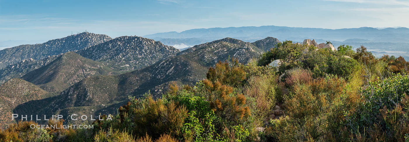 View from Iron Mountain, over Poway and San Diego. California, USA, natural history stock photograph, photo id 35812