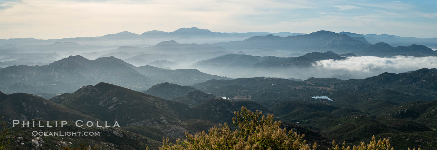 View from Iron Mountain, over Poway and San Diego. California, USA, natural history stock photograph, photo id 35811