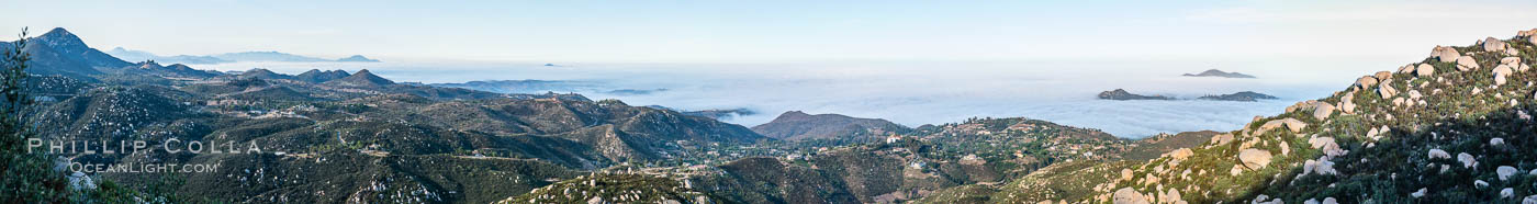 View from Mt. Woodson and Potato Chip Rock, over San Diego and Poway. California, USA, natural history stock photograph, photo id 35818