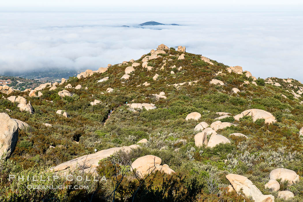 View from Mt. Woodson and Potato Chip Rock, over San Diego and Poway., natural history stock photograph, photo id 35820