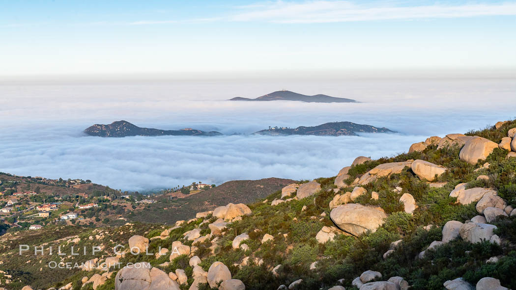 View from Mt. Woodson and Potato Chip Rock, over San Diego and Poway. California, USA, natural history stock photograph, photo id 35817