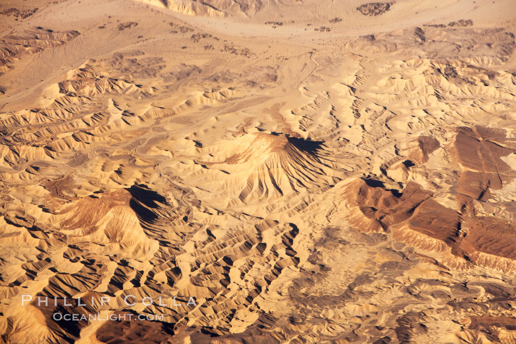 Volcanic cinder cones and foothills, west of Salton Sea. California, USA, natural history stock photograph, photo id 22138