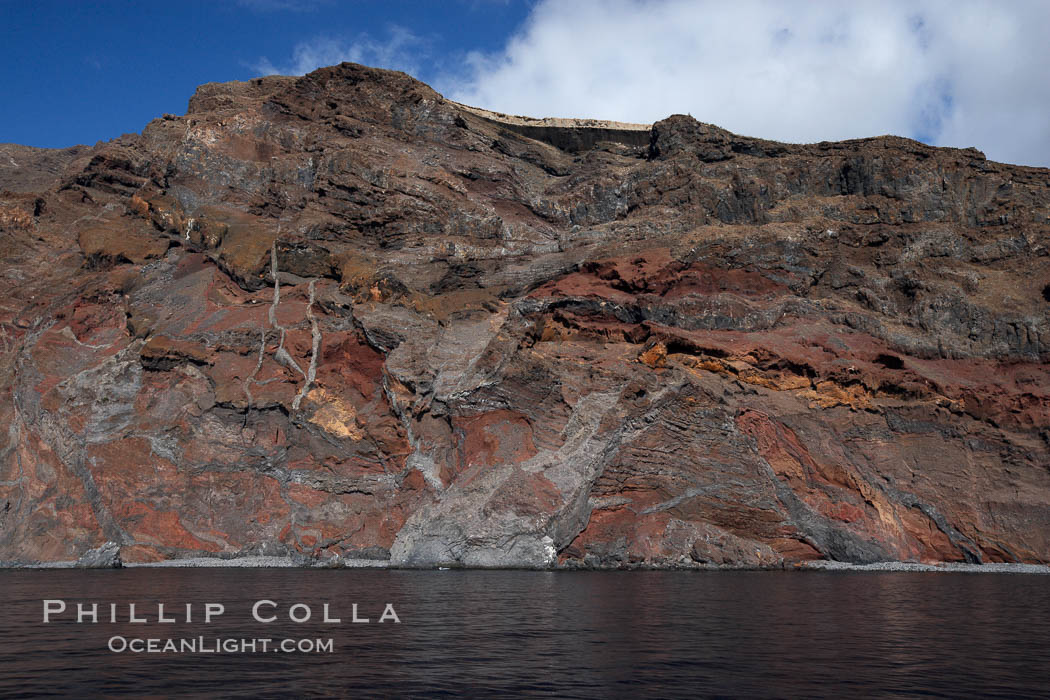 Volcanic cliffs, north end of Guadalupe Island. Guadalupe Island (Isla Guadalupe), Baja California, Mexico, natural history stock photograph, photo id 21399