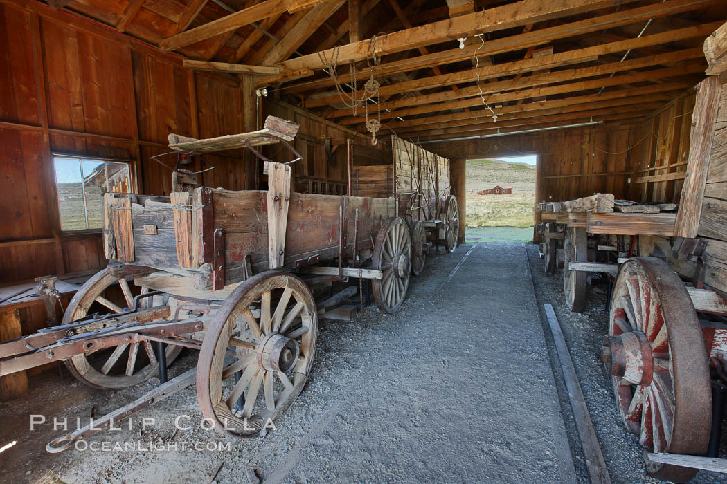 Wagon, near I.O.O.F. Hall. Bodie State Historical Park, California, USA, natural history stock photograph, photo id 23133