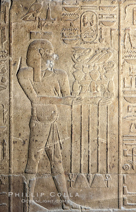 Wall detail, Luxor Temple. Egypt, natural history stock photograph, photo id 18474