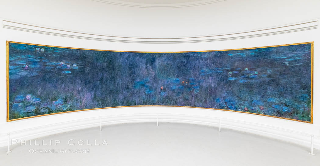 Water Lilies, Claude Monet, Musee de l"Orangerie. Musee de lOrangerie, Paris, France, natural history stock photograph, photo id 35635